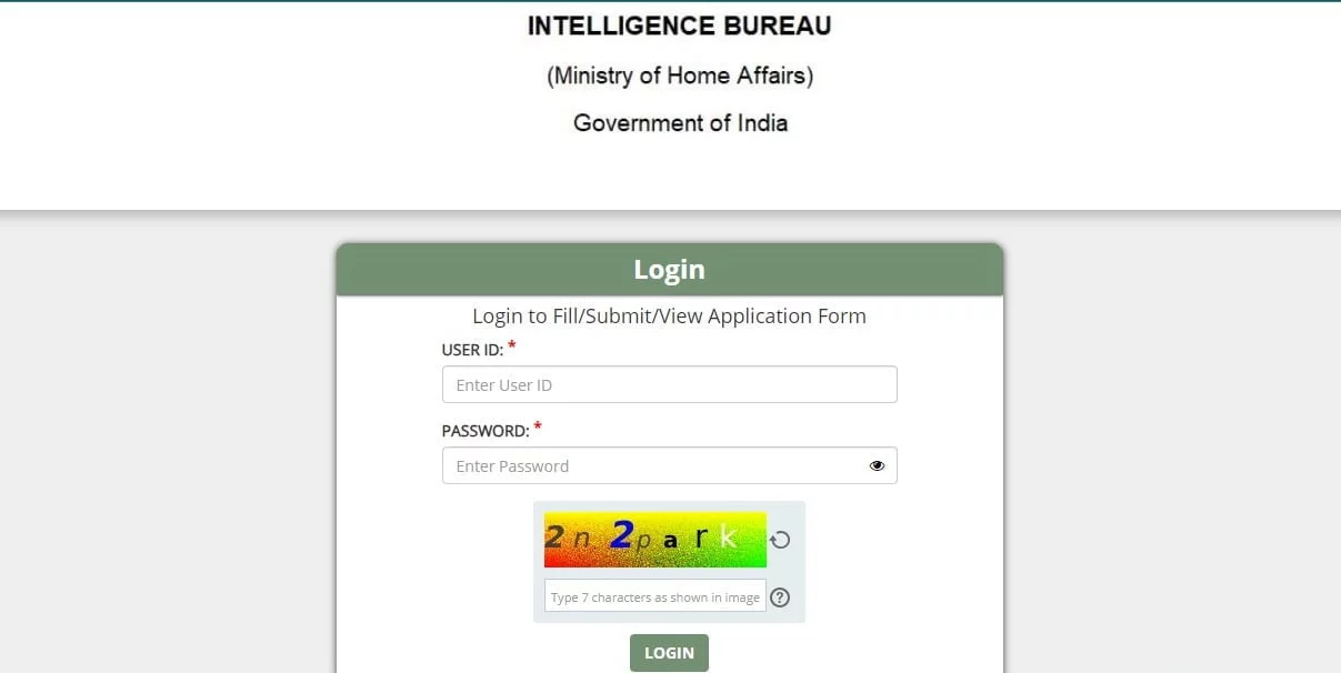 IB ACIO Admit Card