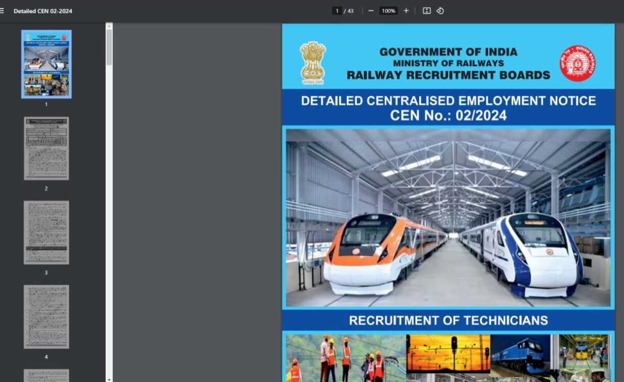 RRB Technician Recruitment 2024