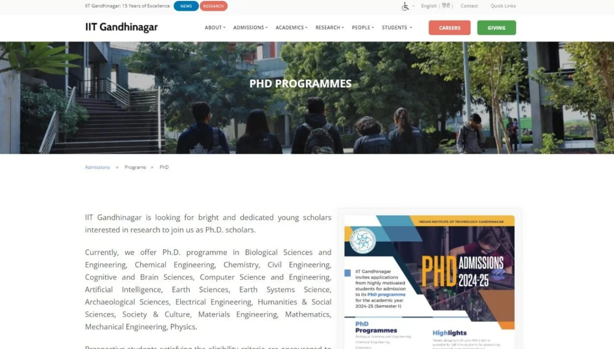 PhD Admissions Open