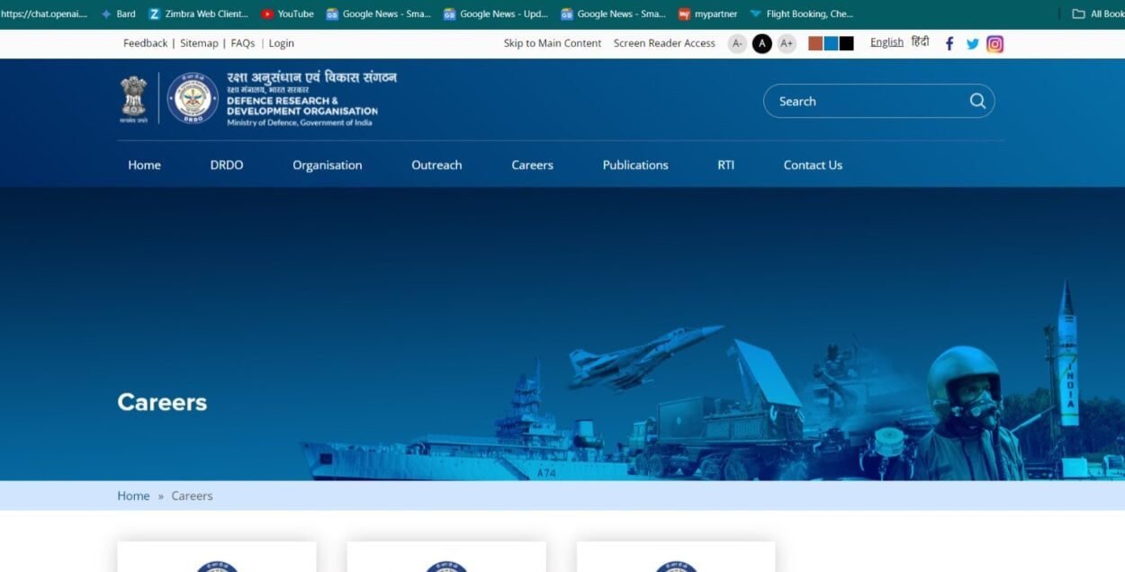 DRDO JRF Job Vacancy 2024 | Download Application Form (BE/B.Tech/B.Sc/ M.L.I.Sc)