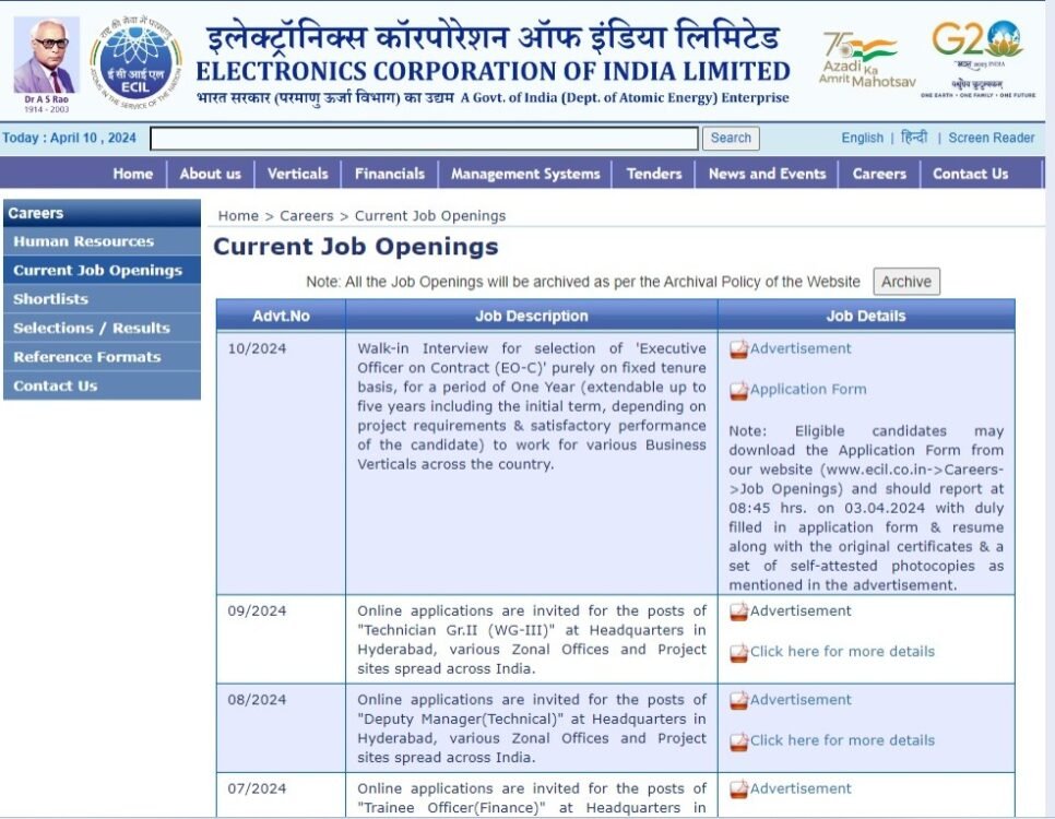 ECIL Technician Recruitment 2024 | Apply Link –ITI, Salary Amount